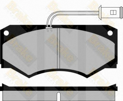 BRAKE ENGINEERING pa510 -  Комплект тормозных колодок, дисковый тормоз
